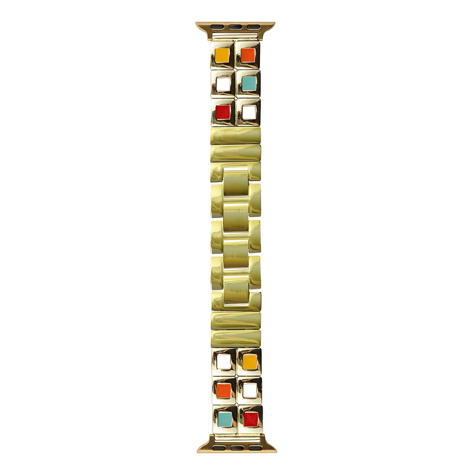 For Apple Watch Series 9 8 7 41mm / 6 5 4 SE (2022) SE (2023) SE 40mm / 3 2 1 38mm Eyeshadow Palette Watch Band - Gold For Apple Watch Series 9 8 7 41mm / 6 5 4 SE (2022) SE (2023) SE 40mm / 3 2 1 38mm Eyeshadow Palette Watch Band - Gold